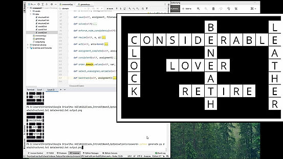An AI to generate Crossword Puzzles